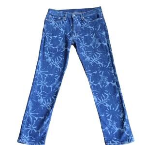 Levi’s Jeans 511 Men's W34 x L32 Blue Aldo Indigo Tropical Flower Palm Island